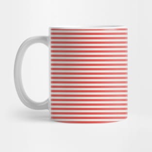 Thin red and white stripes pattern Mug